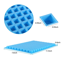 Moule Carré en Silicone de Résine à 126 Trous, Écologique et Flexible, Outil de Cuisson Domestique pour Mini Cubes – Options OEM/ODM Disponibles