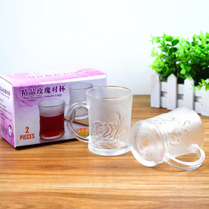 Set di 6 Bicchieri Multiuso in Vetro a Forma di Rosa per Acqua, Caffè, Tè, Latte e Birra, Adatti per <span class=keywords><strong>Bar</strong></span> - Product Image 2