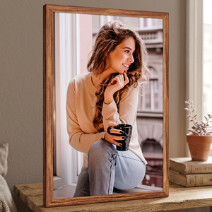 20x30 Solid Wood Rustic Brown HD Plexiglass 2 Color UV Printing Easel Back Wall <b>Mounting</b> Horizontal Photo <b>Frame</b> 1pc - Product Image 3