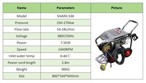 <span class=keywords><strong>Nettoyeur</strong></span> d'eau <span class=keywords><strong>haute</strong></span> <span class=keywords><strong>pression</strong></span> Portable 380V 7.5KW 270bar Machine de nettoyage commerciale nouvelle <span class=keywords><strong>pompe</strong></span> de lave-auto <span class=keywords><strong>pour</strong></span> la Construction - Product Image 6