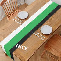 Chemin de table en polyester personnalisé à motif Neutrois, thème arc-en-ciel gay, idéal pour la décoration de fêtes et l'agencement de repas