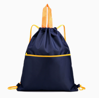 Sac à dos à cordon de serrage imperméable grande capacité pour enfants, doublure en polyester écologique, portable, logo personnalisé, usage quotidien