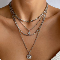 Collier long pour femme, haut de gamme, luxueux, plaqué or, tendance, chaîne de pull, alliage, cadeau d'automne et d'hiver, accessoires