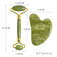 100% naturel xiuyan vert jade rouleau gua sha outils visage guasha rodillo de jade pierre oeil massage rouleau pour le visage