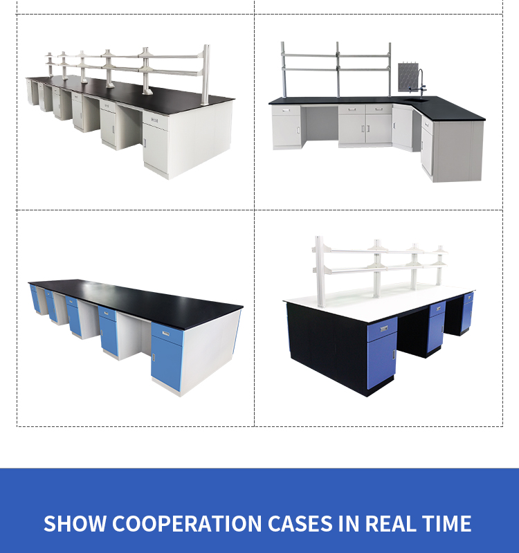 Chemical-resistant all steel bench, Electronic Biology Central Laboratory Island Work bench/