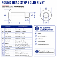 Rivets à tête ronde en aluminium poli TianFang, taille personnalisée, pour panneaux d'équipement, service de dessin et de fourniture directe sur mesure
