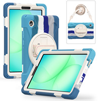 Housse pour enfants pour tablette Samsung Galaxy Tab A11 8,7 pouces 2025 avec béquille rotative à 360 degrés, résistante aux chocs et robuste