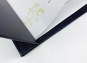 Petit MOQ Portemenu de restaurant à fixation par vis, couverture de menu imprimée, dossier de menu en cuir pour bar, hôtel, café - Product Image 4