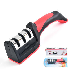 Aiguiseur manuel en acier inoxydable à triple revêtement, multi-grains, pour affûter les couteaux, usage domestique - Product Image 2