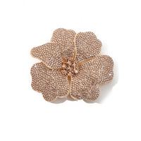Appliques de fleurs 3D en strass et perles à paillettes avec décorations en résine, style à coudre pour chapeaux
