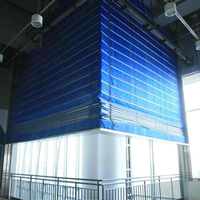Porte coupe-feu en tissu inorganique ignifuge 4 heures, sur mesure, isolée thermiquement, pour bâtiment commercial