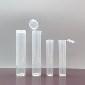 Customized King Size pop top Tube clear Children Resistant Packaging Container Clear Roll package childproof Tubes