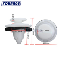 Fixation et clips en plastique pour voiture automatique Clip de type poussoir avec scellant pour Honda Acura (OEM: 91512SJK003)