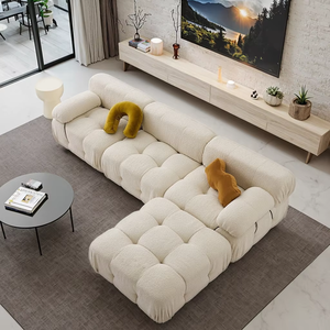 Nordic L hình dạng <span class=keywords><strong>sofa</strong></span> cắt với Ottoman mô-đun kết hợp nhung mô-đun ghế <span class=keywords><strong>sofa</strong></span> dài - Product Image 5