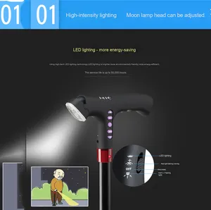 Muletas especiales para ancianos, luz de fibra de carbono, rehabilitación antideslizante, bastón portátil para caminar de alta calidad - Product Image 5