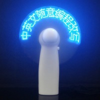 Logo personalizzato ideale regalo portatile portatile Mini Usb ricaricabile ventilatore con luce lampeggiante a Led messaggio parola regalo
