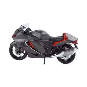 Modèle de moto en alliage 1:9 HY Suzuki Hayabusa GSX-1300R sous licence officielle, style course urbaine, <span class=keywords><strong>simulation</strong></span> acousto-optique moulée sous pression - Product Image 1