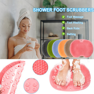 Shower Foot Scrubber Thickened Silicone 30x23x3cm For Foot Massage Bathing Back Rubs - Product Image 1