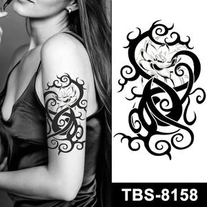 Tatouages temporaires tribaux réalistes pour hommes, motifs cool, noir, totem, bras, jambe, dos, main - Product Image 4