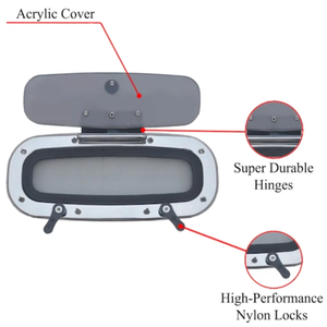 Vevor — <span class=keywords><strong>porte</strong></span> d'entrée en acier inoxydable 316L, véranda ovale pour bateau, yacht marin - Product Image 6