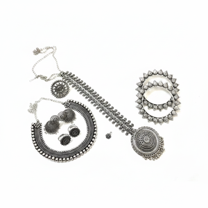 Oxidised Plated Fashion Jewelry Combo Set Elegant Necklace Collection for Women Ethnic Traditional Wear - Product Image 2