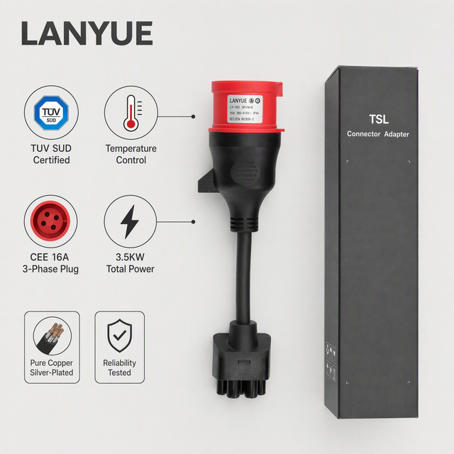 Tesla Model S,3,X,Y Gen 2 Ev Charger Universal Mobile Connector 16A Red Adapter tesla 5pin Red CEE Adapte
