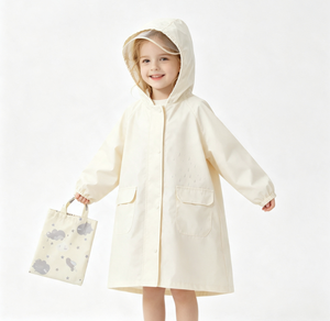 Giacca Antipioggia per Bambini con Cappuccio in Poliestere, Visiera Trasparente, Impermeabile 10000mm, Leggera e Traspirante, per Esterni, OEM - Product Image 1