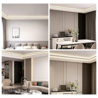 Profil d'éclairage décoratif moderne SDW8585, canal d'éclairage LED pour moulures de plafond et murs