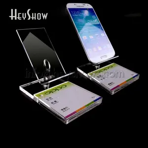 Mobile Phone Display Stand Dummy Phone Holder Cellphone Support Acrylic With Price Tag Holder And Charging Holer