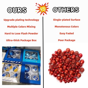 Palline <span class=keywords><strong>di</strong></span> Vetro Personalizzate con Disegni Cartoon, <span class=keywords><strong>Decorazioni</strong></span> Natalizie Elettroplaccate con Sublimazione Interna per Regali Festivi - Product Image 6