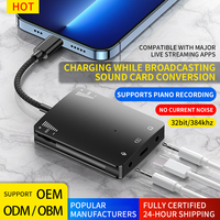 Boyi 3-in-1 Typ C bis 3,5mm Jack Ear phones Converter Live-Soundkarten adapter OTP-Schutz für Huawei für Samsung-Ausgangs typ
