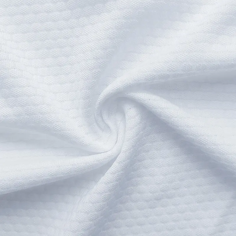 T-shirt spor futbol forması bisiklet forması için nefes % 100 geri dönüşümlü polyester sporcu ağı örgü kumaş