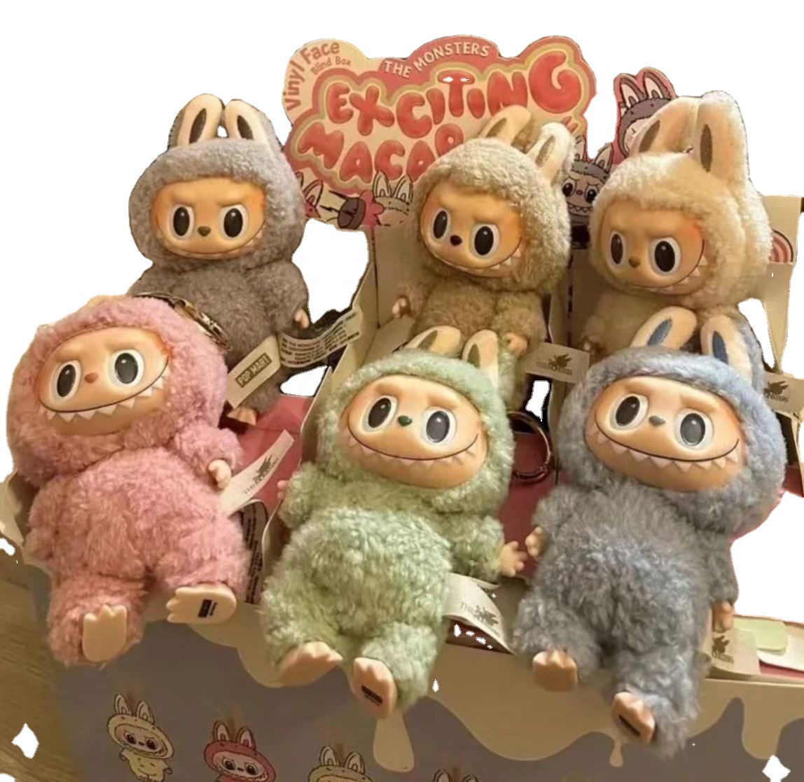 正規品 POPMART LABUBU macaron POPMART Labubu Macaron Set of 6 THE MONSTERS Exciting
