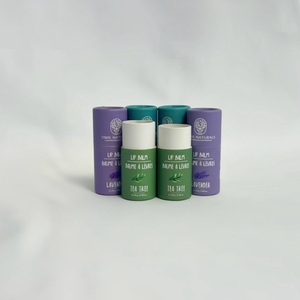 หลอดบรรจุภัณฑ์กระดาษแข็งทรงกระบอกสำหรับใส่เครื่องสำอางและลิปกลอสลิปบาล์มแบบย่อยสลายได้100% และรีไซเคิลได้ - Product Image 1