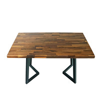 Bloc de boucher en bois massif noyer noir Dessus de table Bureau d'ordinateur naturel Table à manger Bâtiment de bureaux à domicile Comptoir polyvalent
