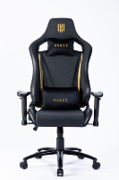 Chaise de jeu inclinable de luxe en cuir PU à dossier haut, design moderne, base chromée en acier inoxydable, chaise de gaming 2D pour vente en gros