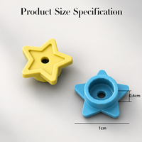 11609 1x1 Blok Bangunan Kecil Bentuk Bintang MOC Star Bricks Kompatibel Plastik Aksesoris Perakitan DIY