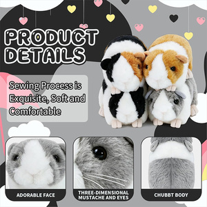 Peluche Realistico di Porcellino d'India con Imbottitura in Cotone PP, Design Personalizzabile, Stile Carino e Divertente per Decorazione Camera, Confezione OPP - Product Image 3