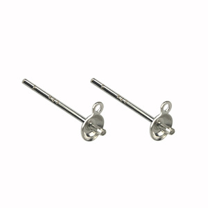 Support vide en argent sterling S925 pour fabrication de bijoux DIY, pour aiguille de plateau, boucles d'oreilles pendantes, perles, perles de jade, cristaux et bols - Product Image 5
