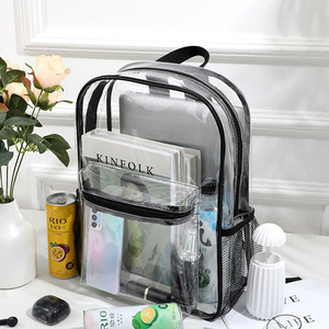 Sac à dos transparent imperméable en PVC, capacité 36L, pour étudiants, unisexe, style streetwear, été <span class=keywords><strong>2022</strong></span> - Product Image 3