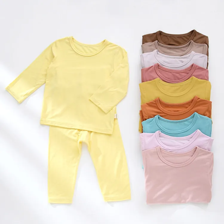Customized Kids Baby Pajamas Organic Cotton Baby Clothes Sets Toddler Long Sleeve Sleepwear