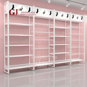 Niedriger Preis Miniso Produkt regal Kunden spezifische Holz Metall Weiß Möbel Wand Display Regale für Boutique Schmuck Geschenk laden - Product Image 2