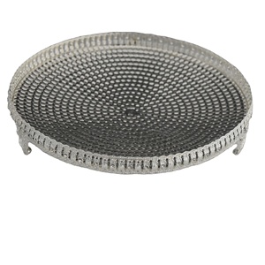 Platos Redondos para Servir con Decoración Dorada de Arabia Saudita, Bandejas Indias para Bodas - Product Image 3