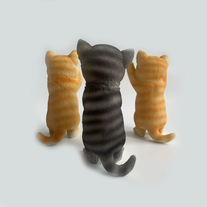 Dễ thương <span class=keywords><strong>Mini</strong></span> nhựa Mèo bức tượng hoàn hảo văn phòng & trang trí nội thất hoặc quà tặng cho những người yêu mèo Mèo Ăn Ice-cream handmade thủ công - Product Image 6