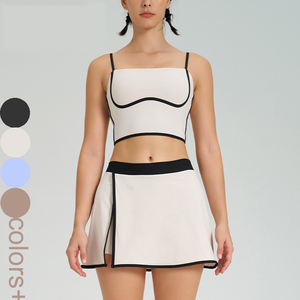 Hot Selling Quick Dry Stretchy Elastic Frauen Gym Fitness Sport Wear <span class=keywords><strong>2</strong></span> Stück Yoga Golf Tennis Rock Set - Product Image 1