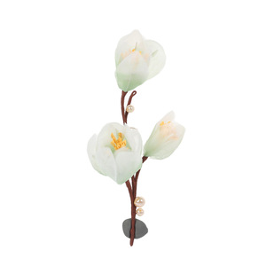 24 Nouvelles Épingles à Cheveux Magnolia Haut de Gamme Faites à la Main avec Fil Enroulé, Accessoires de Maquillage Hanfu, Accessoires Cheveux Thermopressés - Product Image 5