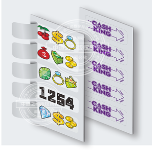 Carte de loterie à onglet de tirage de prix unique personnalisée 10-Different emballée avec des codes ou des numéros uniques Produit d'impression - Product Image 3