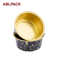 Nouveaux contenants miniatures jetables en aluminium, résistants à la chaleur, avec couvercles en PET de 125 ml, couleurs personnalisables, pour friteuse à air, four et usage domestique