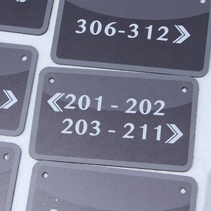 Dropshipping工厂定制标志发光二极管亚克力和金属门标志酒店房间名称板，带墙壁房屋编号电子标志 - Product Image 3