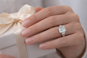 Modern platinum <b>diamond</b> <b>ring</b> for women stylish engagement wedding <b>ring</b> fine jewelry gift for daily wear - Product Image 6